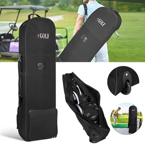 Portable Golf Travel Bag Rolling Cover Case Wheels Carrier Foldable Aviation-Bag - Picture 1 of 17