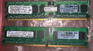 Lot of 2 HP 512MB DDR2 ECC Registered Memory Modules 400MHz PC2-3200 345112-051 - Picture 1 of 2