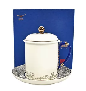 Auratic Porcelain 3 Piece Tea Set Cup And Saucer Gift Set - Picture 1 of 6