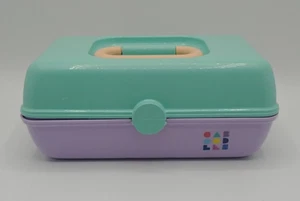 Vintage Caboodles Pretty in Petite Case Green and Lavender - Picture 1 of 7