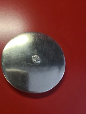 Ancien poudrier, boîte miroir en argent massif Poinçons 835 sylver  - Photo 1/4