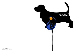 Basset Hound - Soporte de correa para perro nombre personalizado - Gancho de pared - Imagen 1 de 3