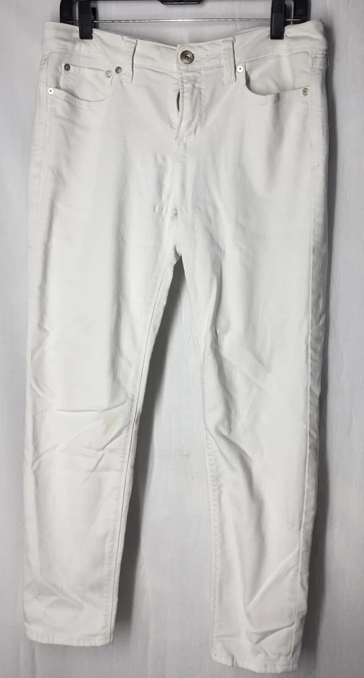 Stylus White Pants 10 Woman’s Straight Leg Button Zipper Pockets - Image 1 of 4