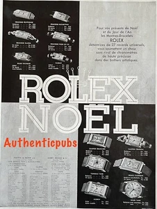 PUBLICITE ROLEX MONTRE NOEL PRINCESSE EGYPTIENNE FLEUR DE LYS DE 1935 FRENCH AD - Imagen 1 de 1