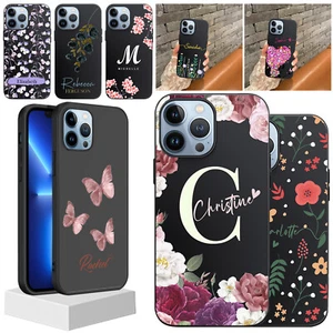 Wunderschöne Handyhülle Blumen Cover Personalisiert Name für iPhone 15 Pro 14 13 12 11 - Bild 1 von 94