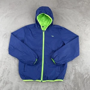 HARMONT & BLAINE Rain Jacket Youth 14 Years Green Blue Reversible Hooded Zip Up - Picture 1 of 15