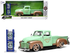 1953 Chevrolet 3100 Pickup Truck Light Green and Gold 1/24 Diecast Model Car - Picture 1 of 5