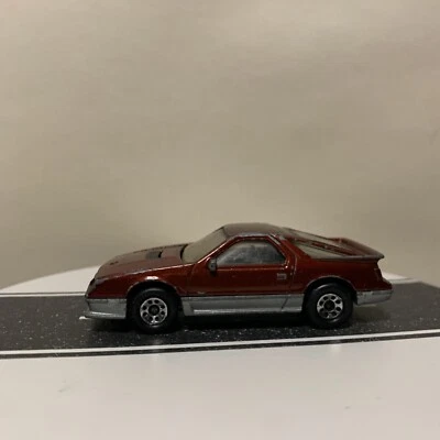 火柴盒 MB-28 道奇 Daytona Turbo-Z 栗色/银色双色复古原样磨损 HTF — 第 1/4 张图片