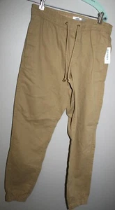 NWT OLD NAVY KHAKI BOY'S JUNIOR ELASTIC WAIST & HEMS CASUAL PANTS SMALL 28 X 29" - Picture 1 of 2