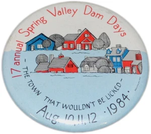 Spring Valley Minnesota 1984 Dam Days Celebration Botón trasero 4 - Imagen 1 de 2