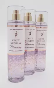 (3) Bath & Body Works lila gold gemütlich Sonntagmorgen Duft Nebel 8oz Neu - Bild 1 von 11