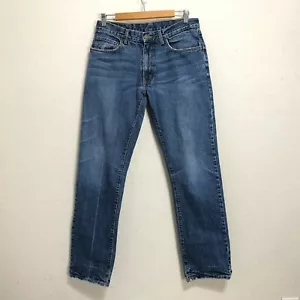 Vintage POLO Ralph Lauren Jeans Latzhose Arbeit RRL USA Leder Aufnäher Indigoblau - Bild 1 von 11