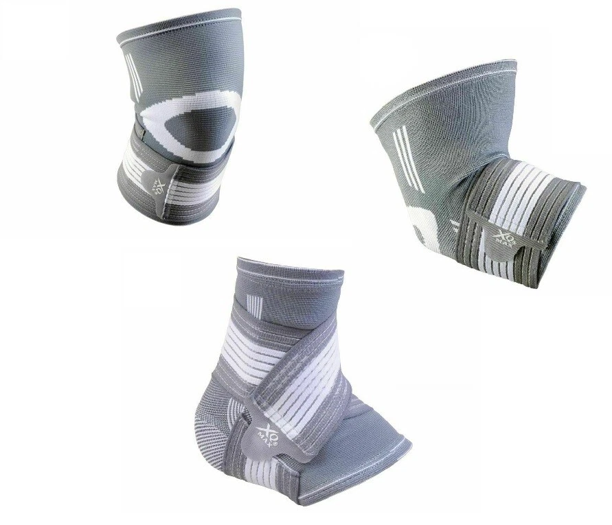 XQ MAX Knie Fuß Arm Gelenkbandage Gelenkschoner Sport Kompression Klettverschluss S-XL