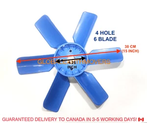 FORD TRACTOR - RADIATOR COOLING FAN 6 BLADE PLASTIC VARIOUS MODEL LENGTH 38 CM - Picture 1 of 6