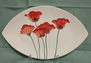 FITZ & FLOYD SERVING PLATTER POPPIES 16" OBLONG - Picture 1 of 5