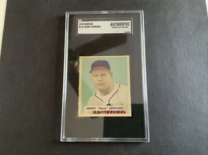 1949 Bowman Baseball #136 Henry Edward’s SGC Authentic (Evidence Of Trimming) - Picture 1 of 3