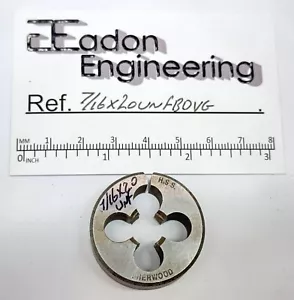 7/16" x 20TPI UNF (Unified National Fine) Button Die, HSS. Von Sherwood. - Bild 1 von 2
