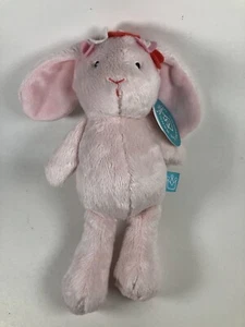 Manhattan Toy Company Plush Hearts Bunny Pink 9” 2019 Stuffed Animal With Tags - Picture 1 of 11