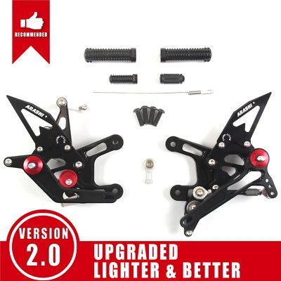 Pedane posteriori regolabili per Kawasaki Ninja ZX10R ZX1000 ABS 2016 - 2020 — 第 1/4 张图片