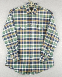 Roper Western Shirt Mens 2XL Plaid Green Blue Yellow - Picture 1 of 8
