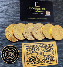 Continental Hotel cards and coins set John Wick Continental gold coin blood oath