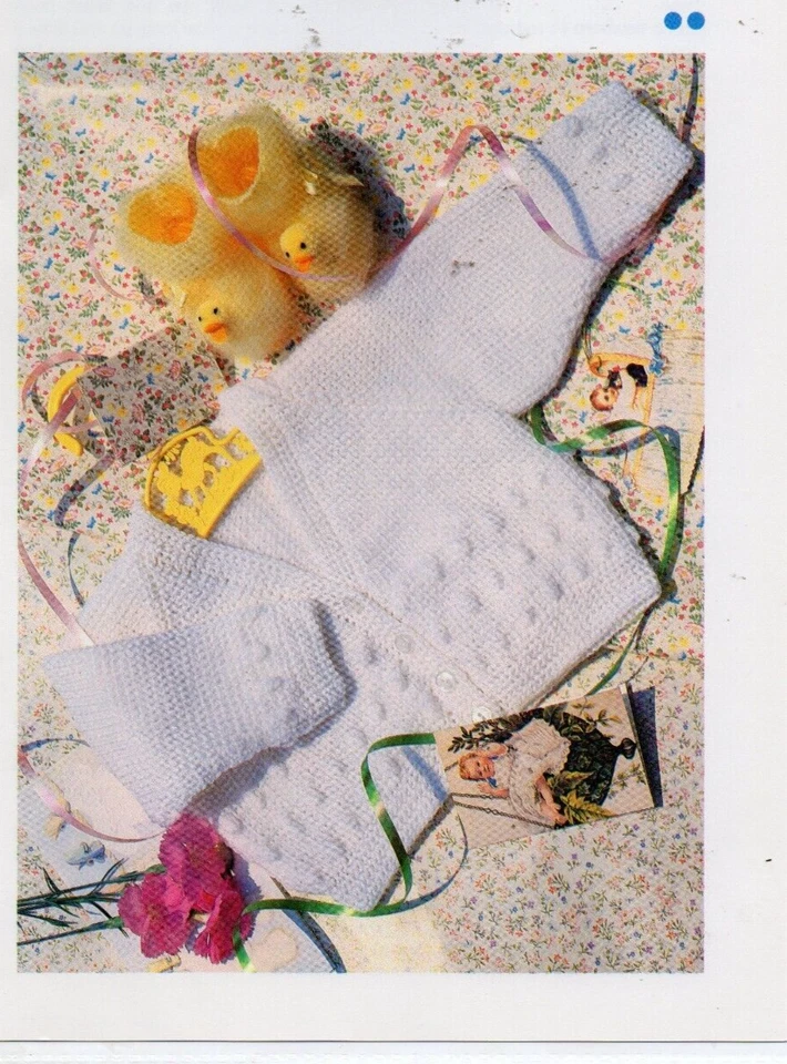 BABY'S WHITE CARDIGAN CROCHET PATTERN - Image 1 of 1