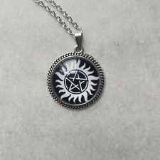 SUPERNATURAL pentagram/sun necklace - glass pendant gift for fans of the show