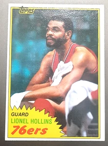 Tarjeta de baloncesto Lionel Hollins-1981-82 1981 Topps-bonita 🏀 Philadelphia 76ers #31 - Imagen 1 de 2