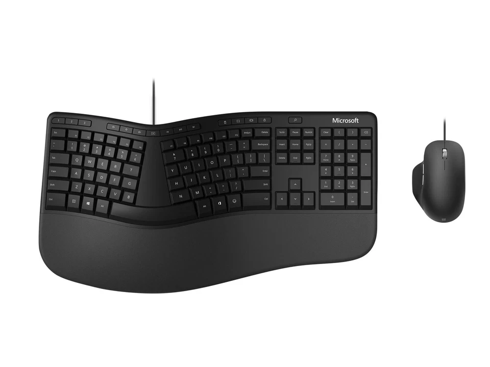 Microsoft Ergonomic Desktop Tastatur-und Maus-Set - Schwarz