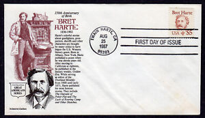 1987 $5.00 Great American BRET HARTE (2196) - Aristocrat FDC NQ967