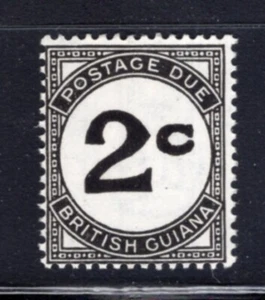 British Guiana Postage Due 2c Watermark ERROR(4a) MNH #J2a CV$175 - Picture 1 of 2