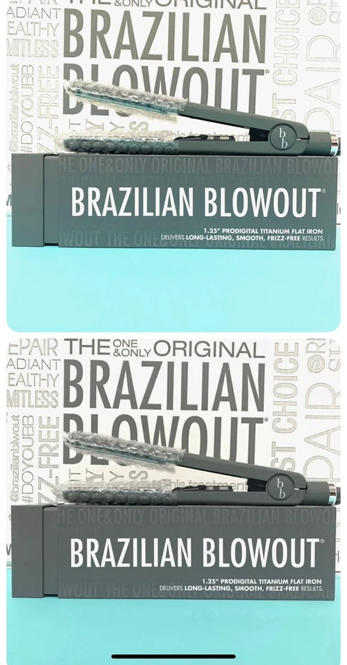 Plancha Brazilian Blowout 1.25" Prodigital Titanium, cepillos, espejos extras Foto 1 de 1