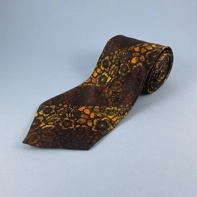 Christian Lacroix Multi Color Stripe Floral Tie 100% Silk Mens Necktie 57” 3.75” - Image 1 of 4