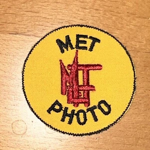 MET PHOTO Patch - vintage - 3 inches x 3 inches - Picture 1 of 3