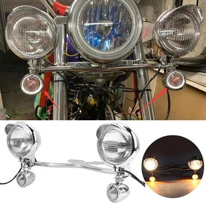 Driving Passing Fog W Turn Signal Lights Bar For Yamaha V Star 650 950 1100 1300 - Bild 1 von 12