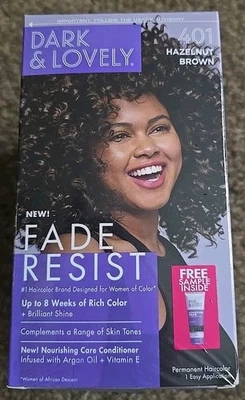  Dark & Lovely Fade Resist Permanent Hair Color #401 Hazelnut Brown 3 Pack  - Image 1 of 4