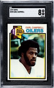 SGC 8 - 1979 Topps #390 Earl Campbell RC Houston Oilers HOF AFC ALL-PRO - Picture 1 of 2
