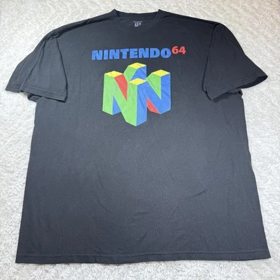 Nintendo 64 T Shirt Mens 5XL Black Retro N64 Big Logo Streetwear Skater Dadcore - image 1 of 4