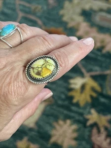 RING STERLINGSILBER Southwestern Honig Dahlie 925 verstellbar - Bild 1 von 14