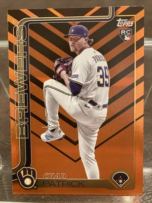 2025 Topps Update Chad Patrick Rookie RC Holiday Foil #US307 Brewers - Image 1 of 2