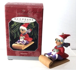 Vintage Weihnachtsschmuck Punze 1998 MAXINE, Maxine Schlitten in/Box - Bild 1 von 4
