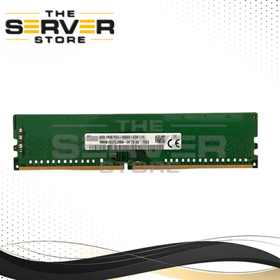 Hynix 8GB 1RX8 DDR4-2666V-E PC4-21300 UDIMM ECC Unbuffered RAM HMA81GU7CJR8N-VK - Image 1 of 2