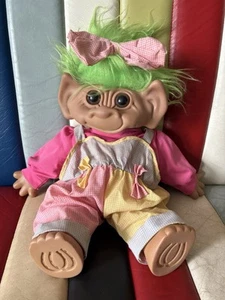 Vintage Uneeda Wishnik 18" Girl Troll Doll 1980's Original Clothes - Picture 1 of 8