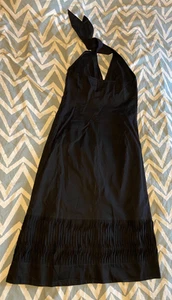 Black Reiss Halter Neck summer dress UK 10 cotton ladies women's - Picture 1 of 4