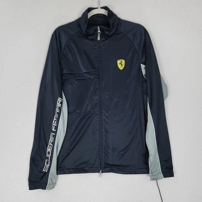 Ferrari Jacket Mens XL Navy Blue Full Zip Master Circle Of Fans Athletic Track - Image 1 of 4