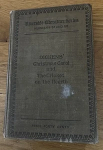 Antique HC Riverside Literature Series A Christmas Carol Charles Dickens 1893 - Picture 1 of 7