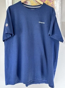 T-shirt girocollo uomo XXL PATAGONIA blu navy cotone biologico - Foto 1 di 5
