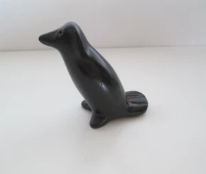 Vintage Southwestern Pottery Santa Clara Blackware Crow Bird 4" x 1.75" x 3.75" - Picture 1 of 5