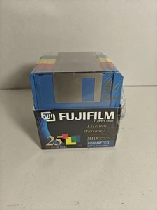 Fujifilm 25 Floppy Disks  3-1/2" Color Disks 2HD Formatted IBM Brand New Sealed. - Picture 1 of 4