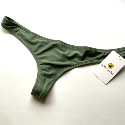 Body Glove Smoothies Thong Bikini Bottom L Cactus Green Minimal Coverage - Image 1 of 4
